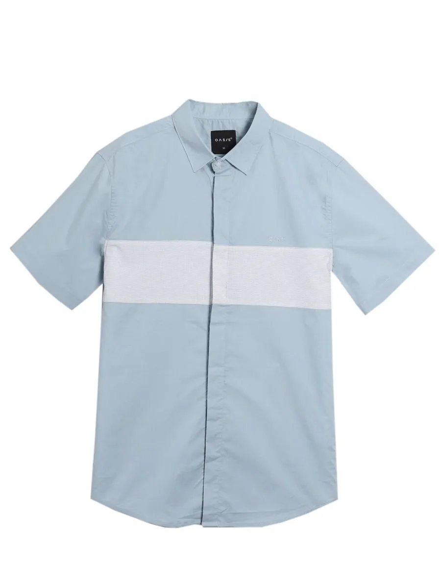 OASIS Men's Short sleeve Shirt Light blue