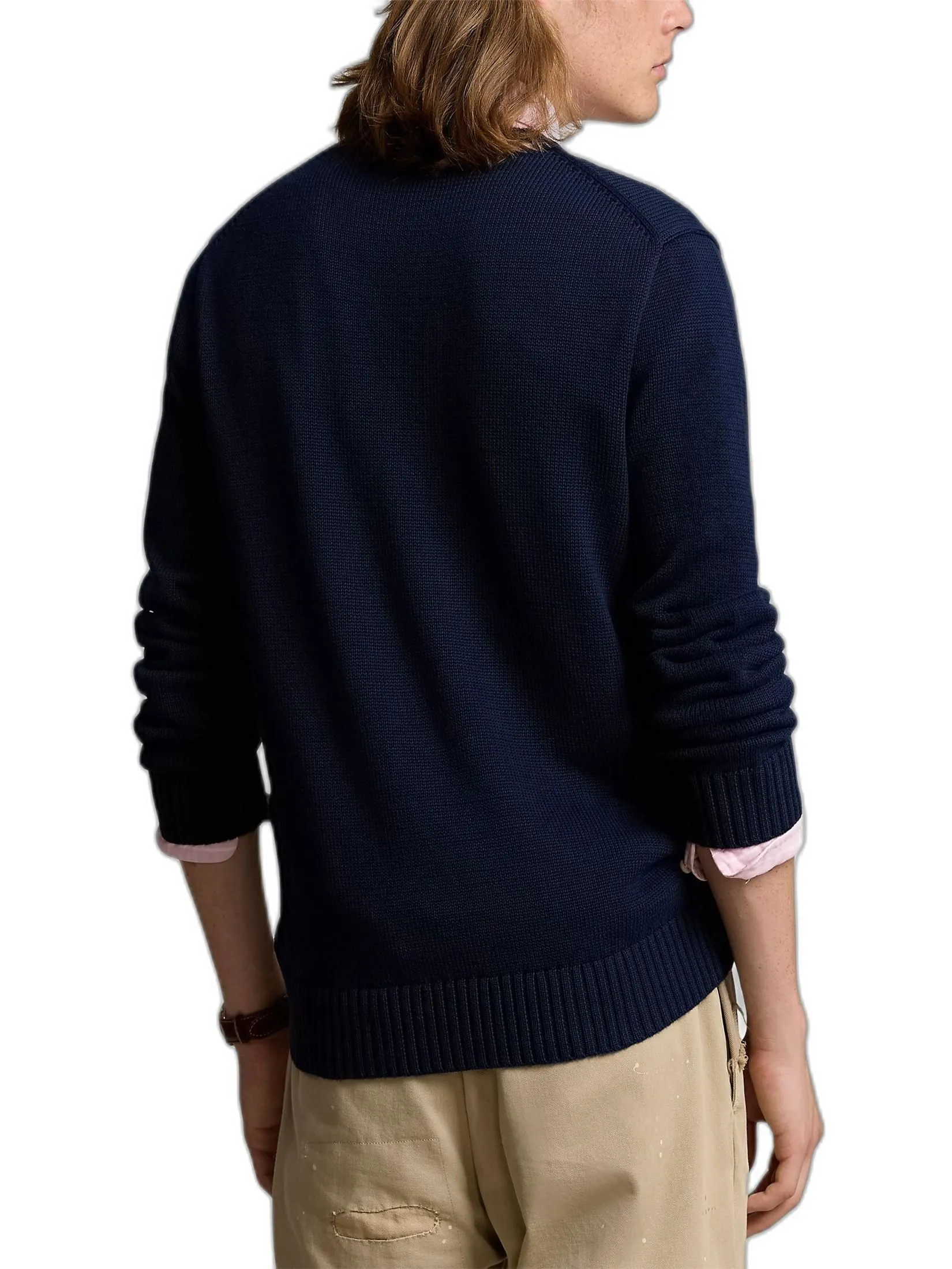 POLO RALPH LAUREN Men Pullover-Cotton Crewneck Sweater MNPOSWE16820571-Blue