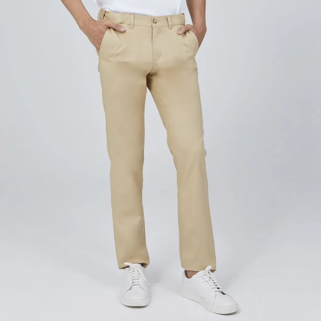 ARROW ARROW EASY MOVE CHINO PANTS Smart Fit Cotton Spandex Cream SW9T4CR