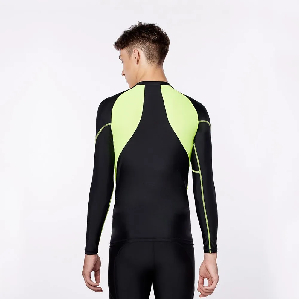 SPANDEX Black/Green-NS003-Compression top