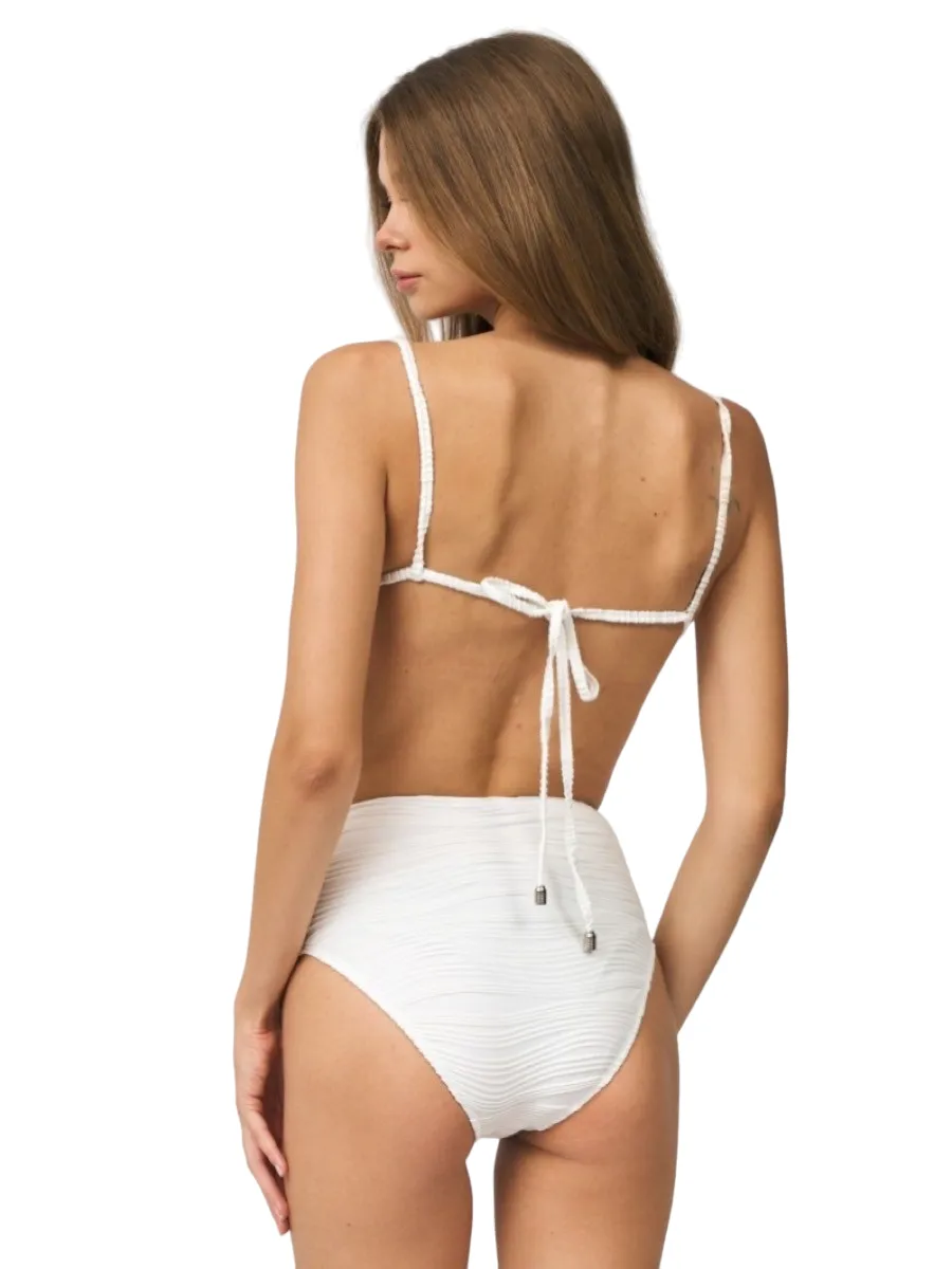 VANESSE WOMEN HIGH WAISTED BIKINI BOTTOM (029071) White
