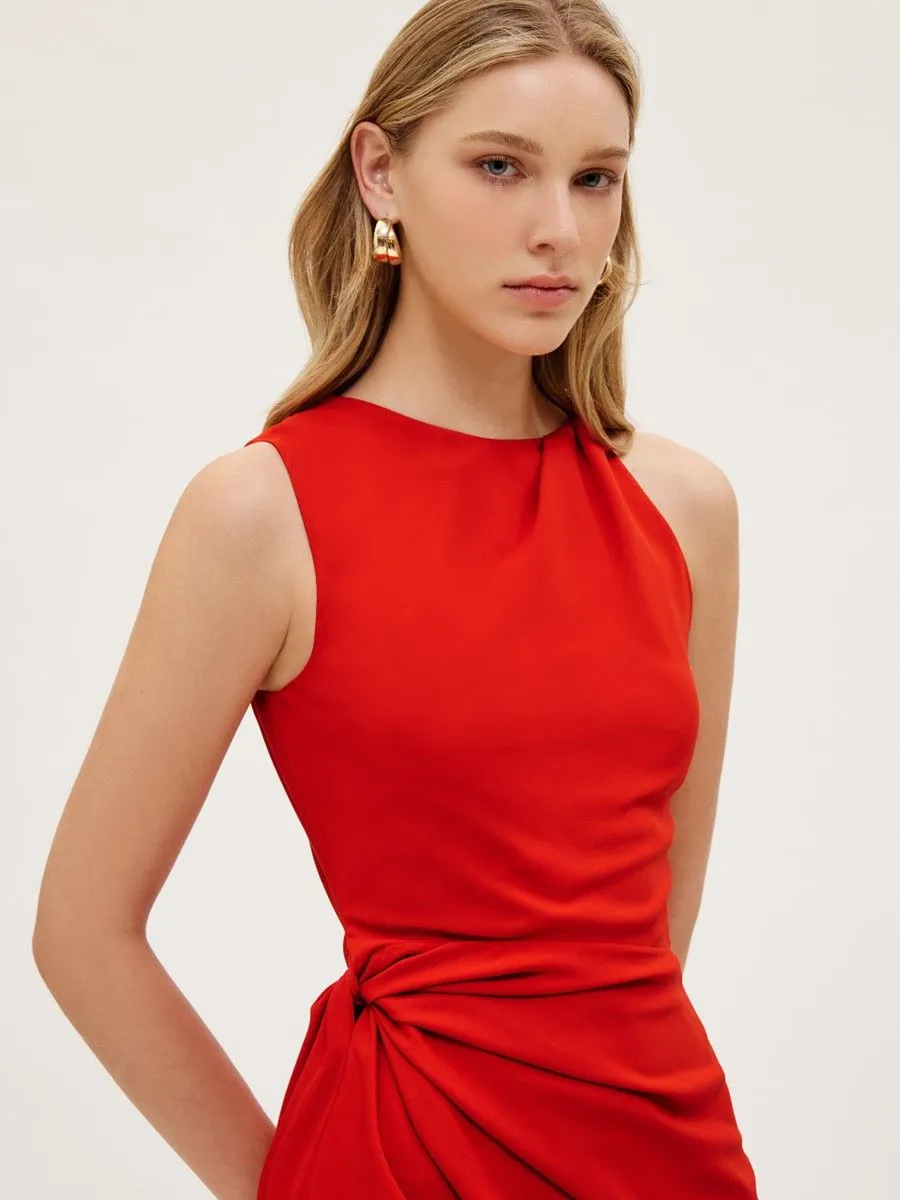 ASV ( SS24 )Kimber Asymmetrical Women Mini Dress Red