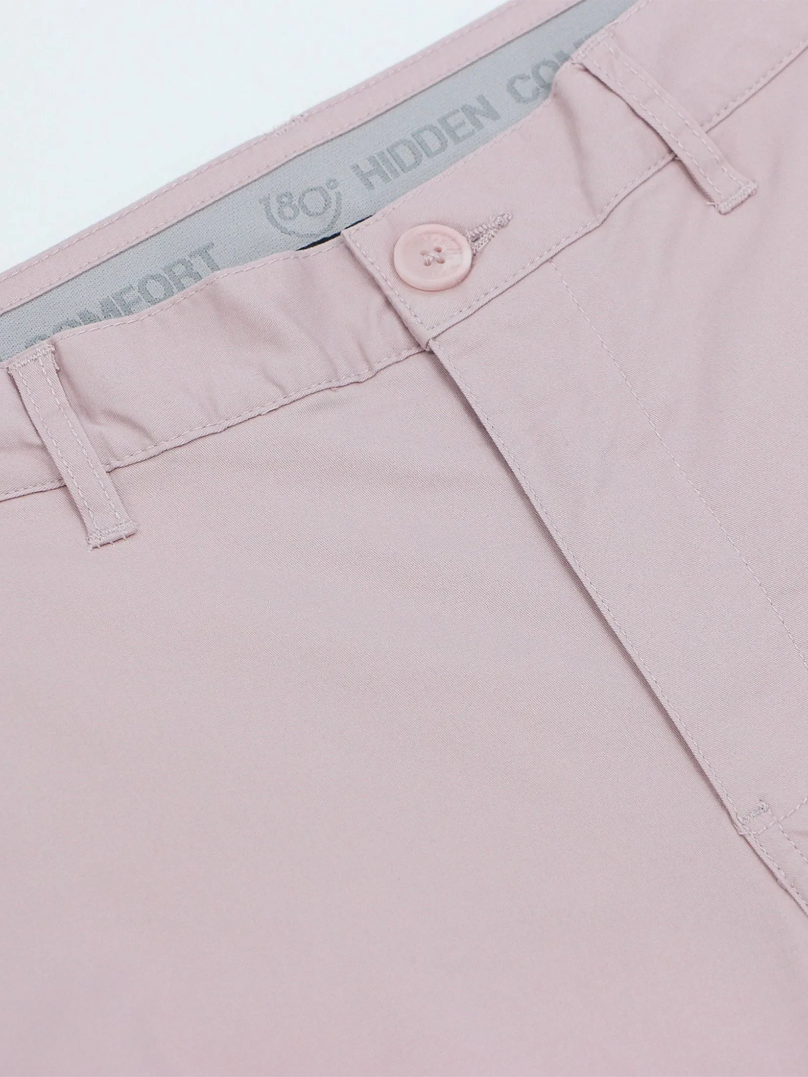 GIORDANO Men's Slim Taper Bermuda Shorts (180° Elastic Waist) Burnished lilac Pink