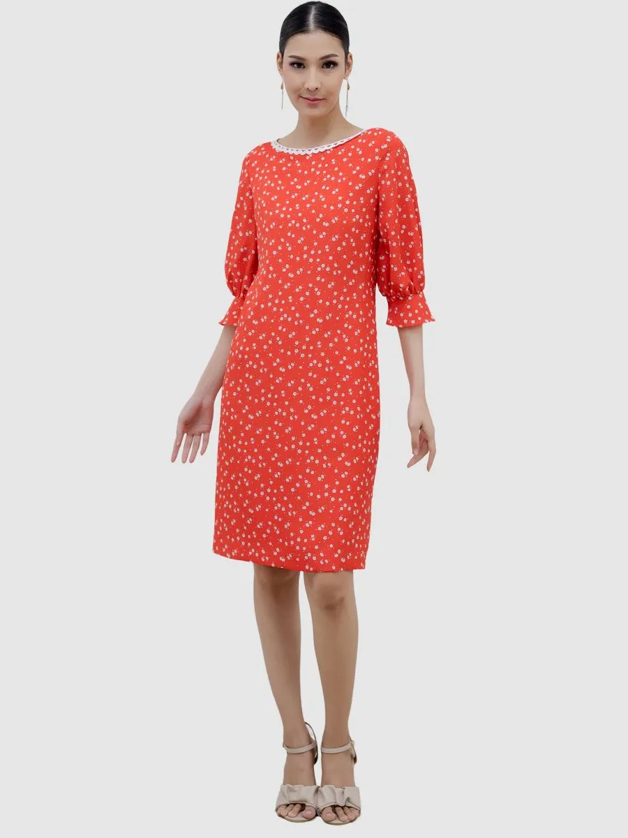 VERONIQA Women Dress Como Chingira Red