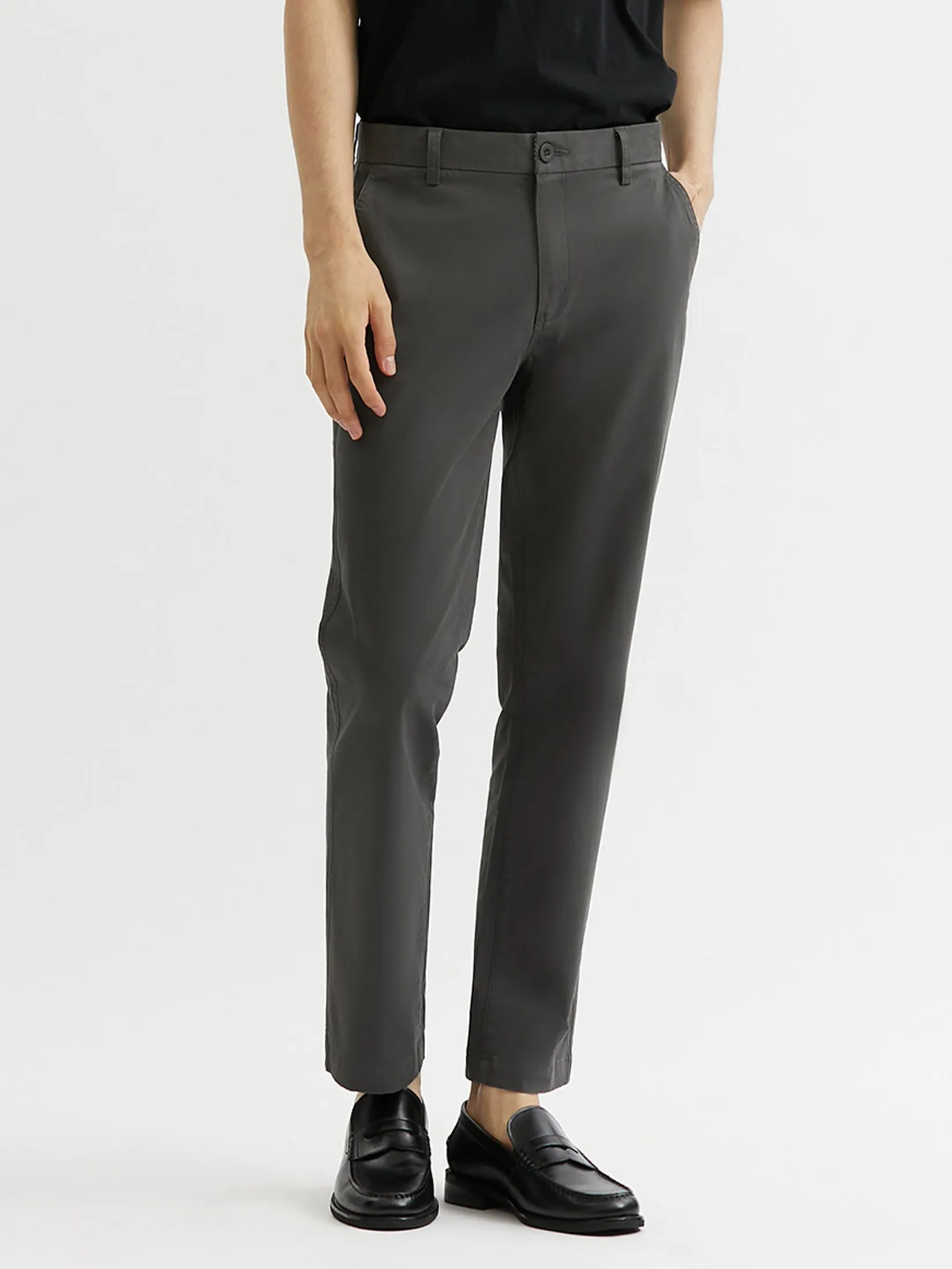DAPPER DAPPER Everyday Stretch Chino Pants Dark Grey