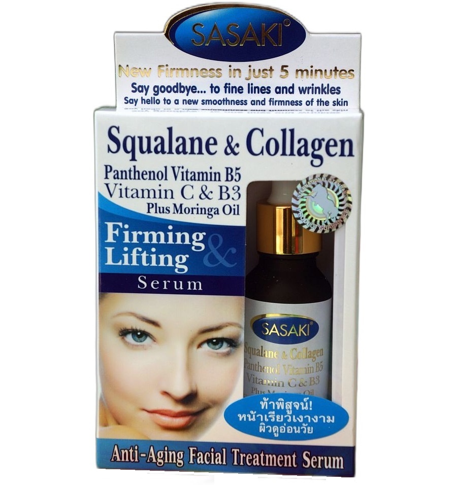 Подтягивающая сыворотка со скваленом и коллагеном Sasaki 15 мл