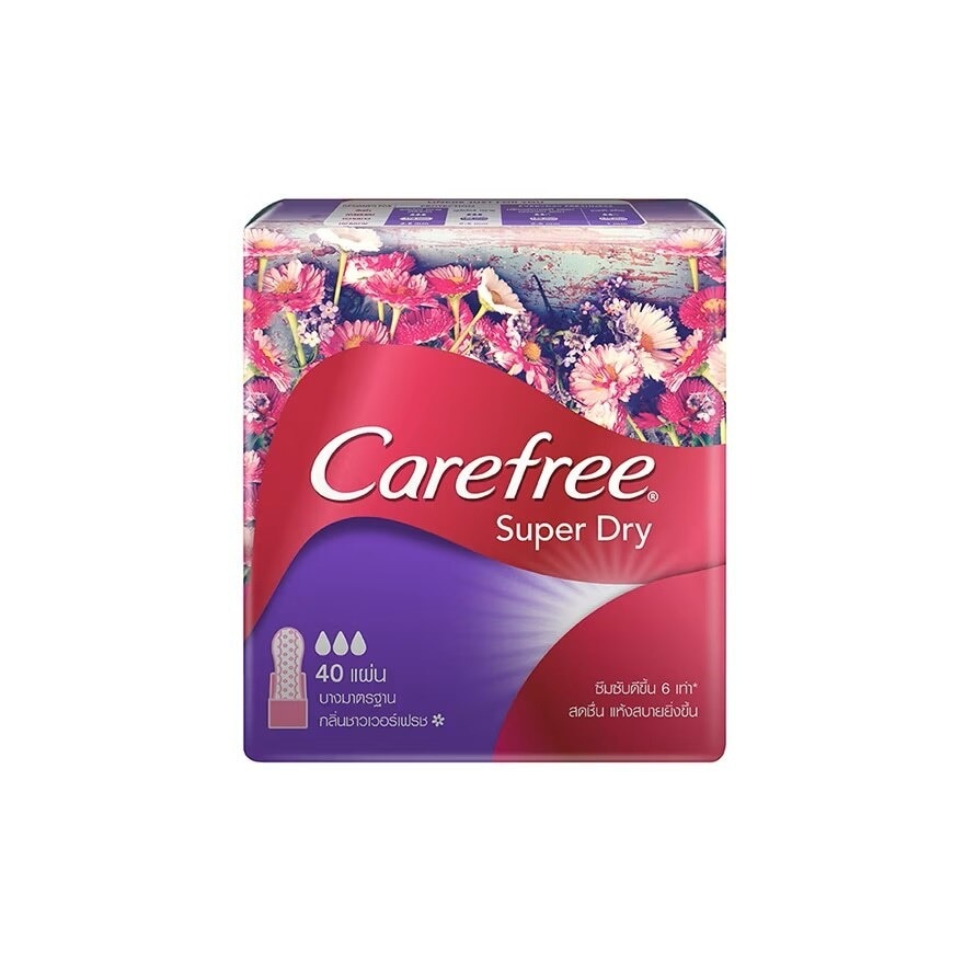 Carefree Super Dry Scented 40'S แผ่นอนามัย