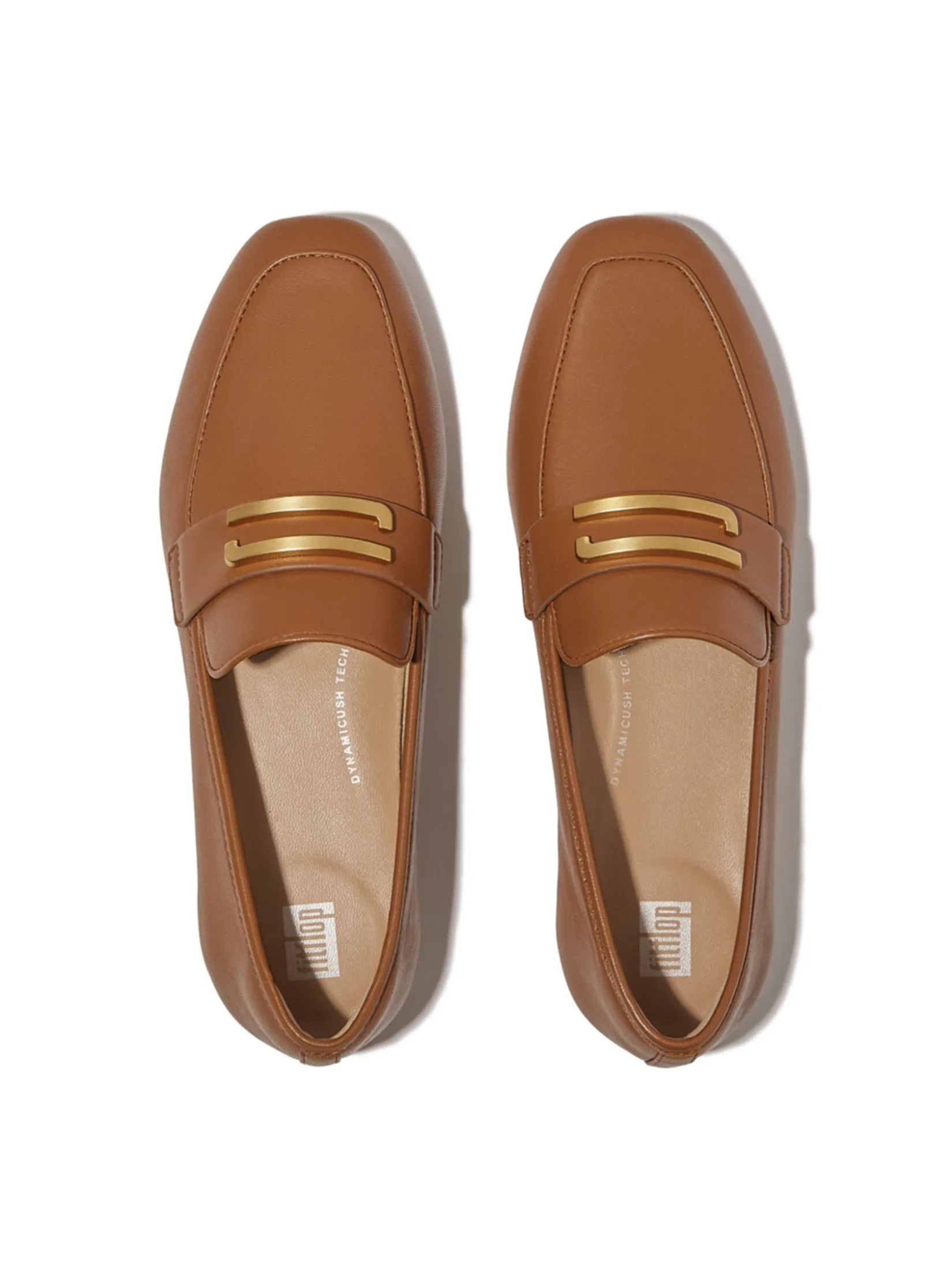 FitFlop™ WOMEN'S DELICATO GOLD-TRIM LOAFERS BROWN