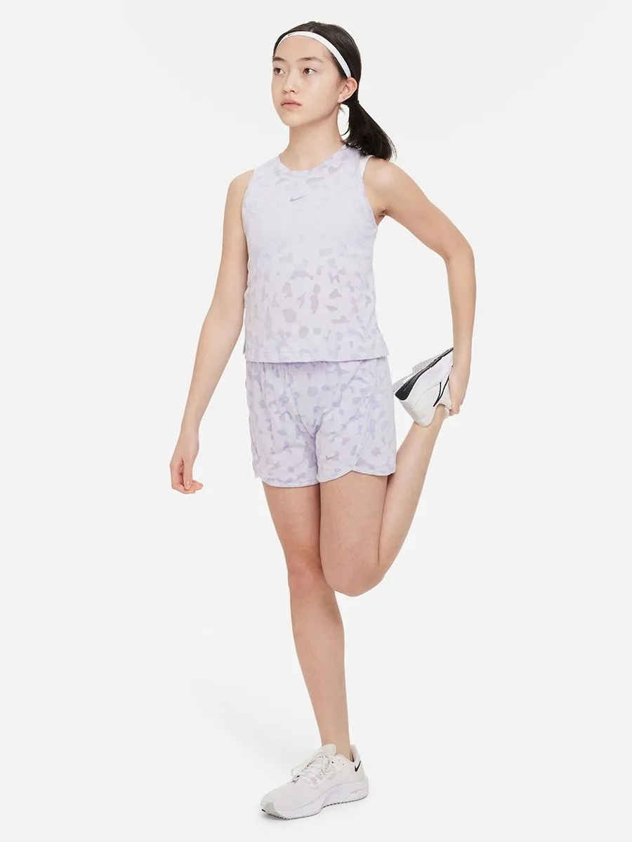 NIKE KIDS Big Kids Girls High-Waisted Training Shorts HR Dri-FIT Breezy FB1095-536