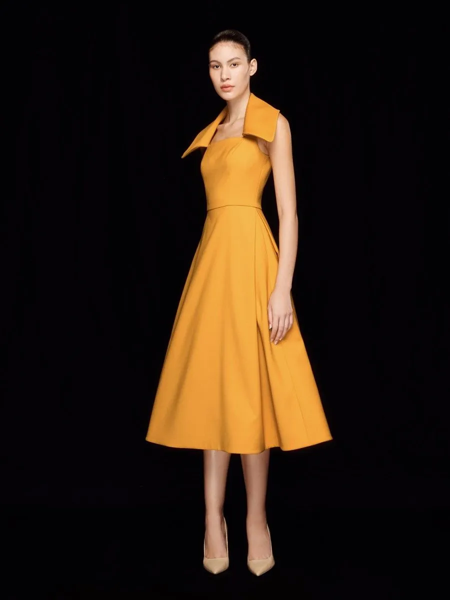 ASAVA ( SS24 )Asava Oversized Lapel Women Dress Yellow Size - S