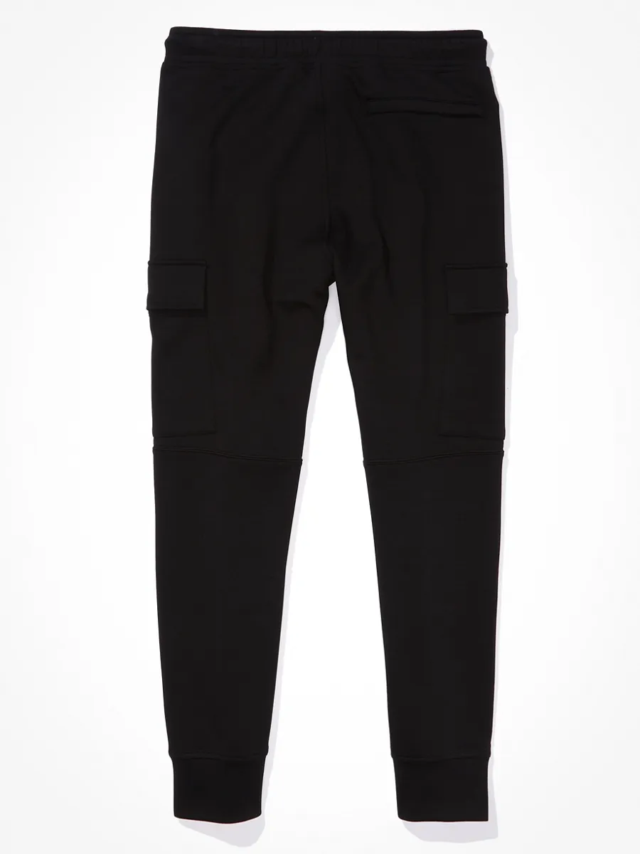 AMERICAN EAGLE MEN 4791 MANCHEGO SOLID CARGO JOGGER 001 BLACK