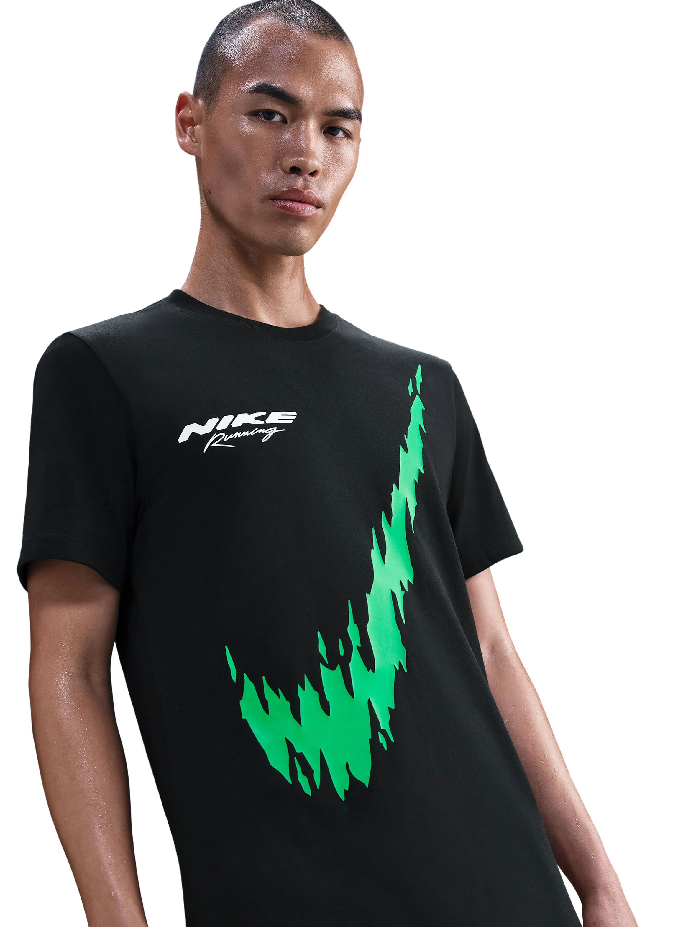 NIKE Men Running T-Shirt Dri-Fit HV4147-010 Black