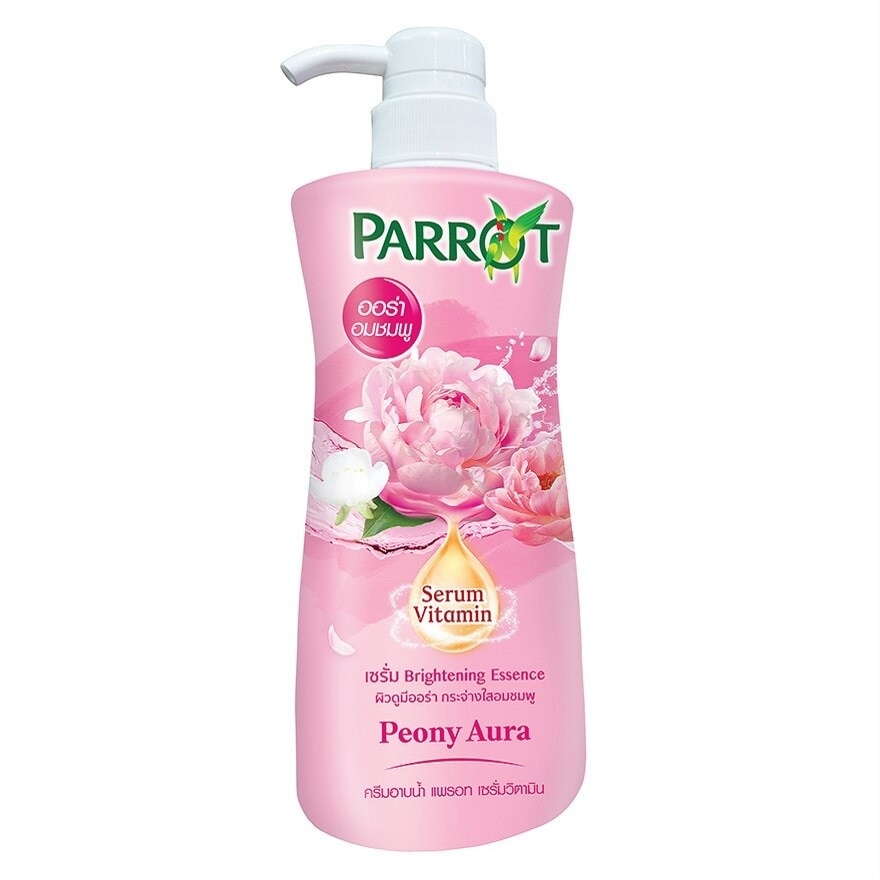 Parrot Liquid Soap Serum Vitamin Peony Aura 450 Ml. ผิวออร่า กระจ่างใสอมชมพู
