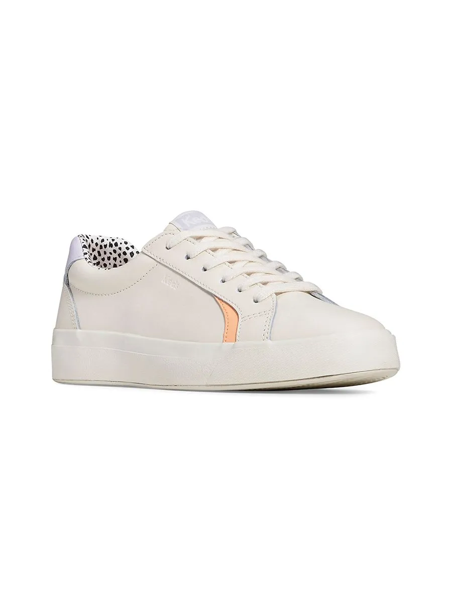 KEDS Women Pursuit Leather Pop Lining Cream/Multi