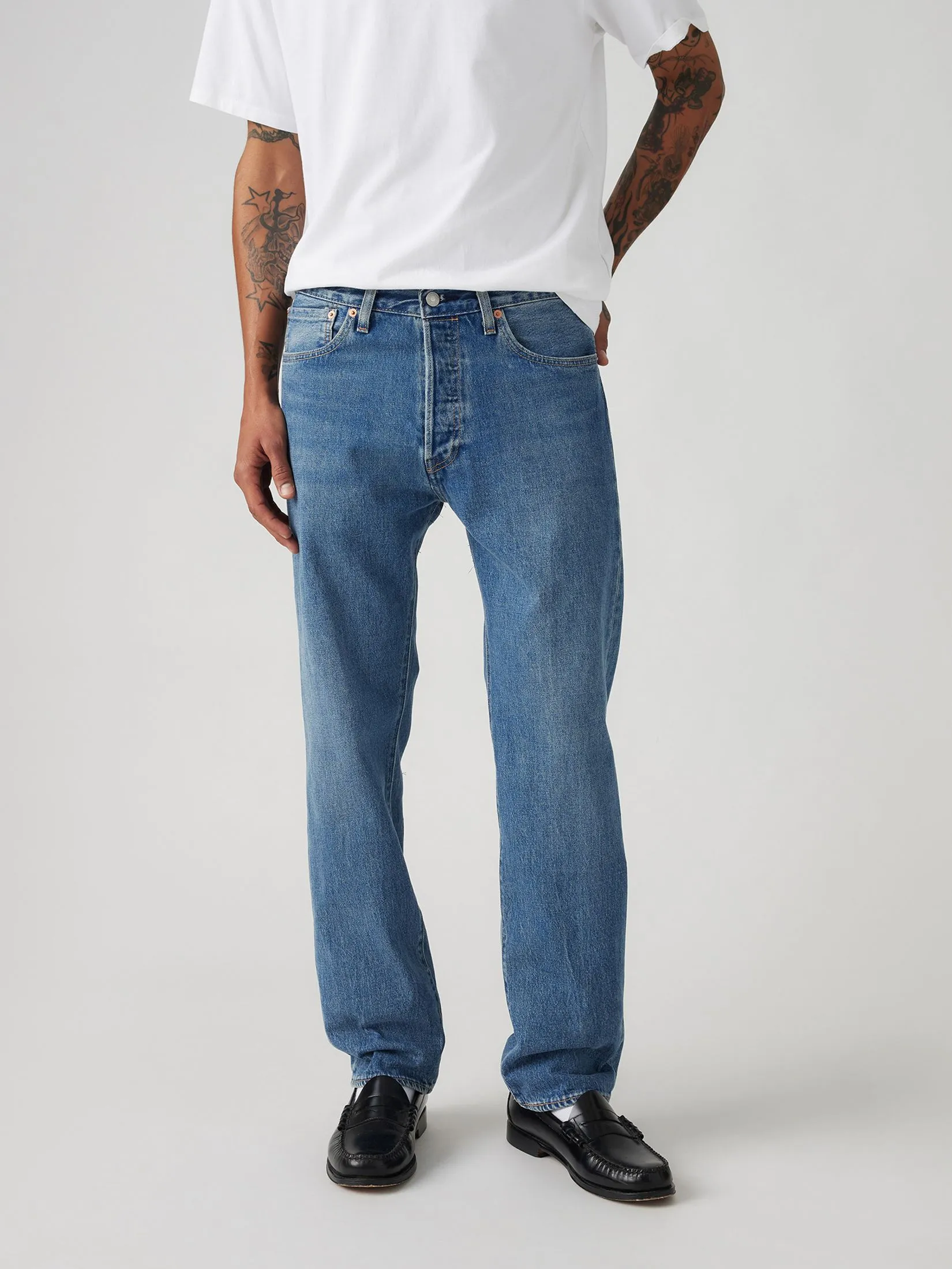 LEVI'S Men's 501 Original Jeans  Dark Blue