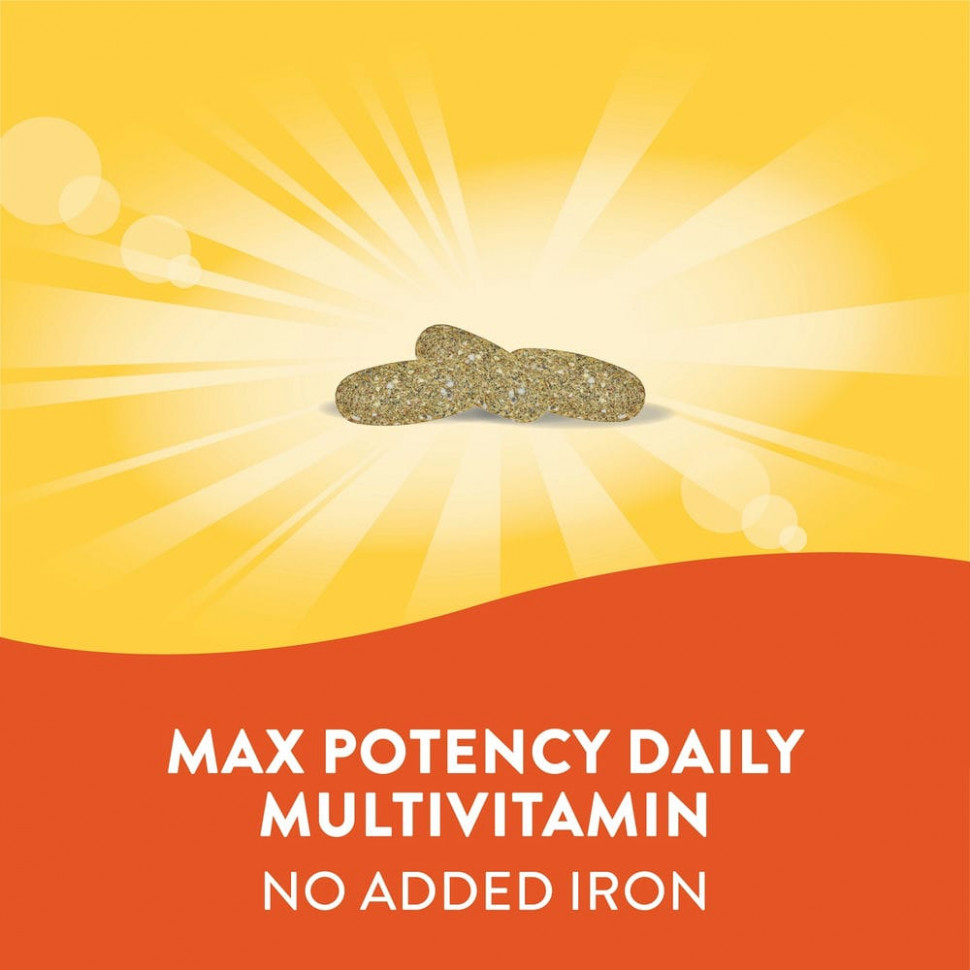 Nature's Way, Alive! Max3 Potency, мультивитамины повышенной эффективности, без добавления железа, 180 таблеток