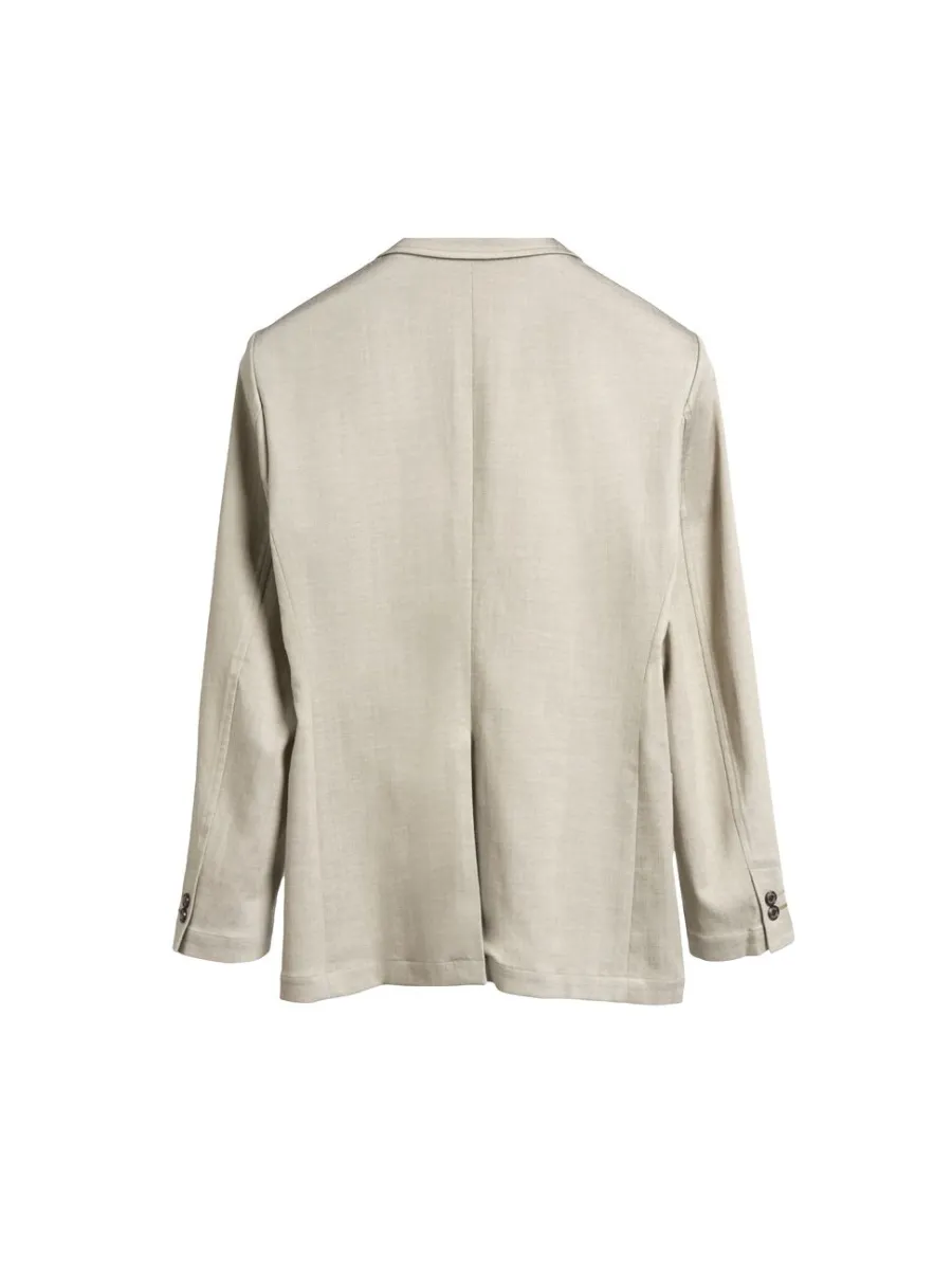 TAKEO KIKUCHI MEN BEIGE ECO DENIM STRETCH BLAZER