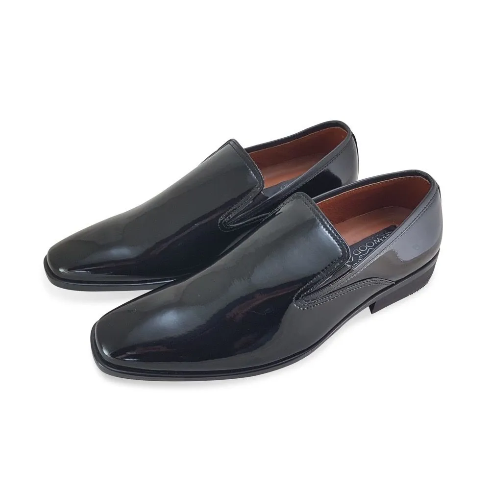 FREEWOOD SHOES shiny leather biz-black