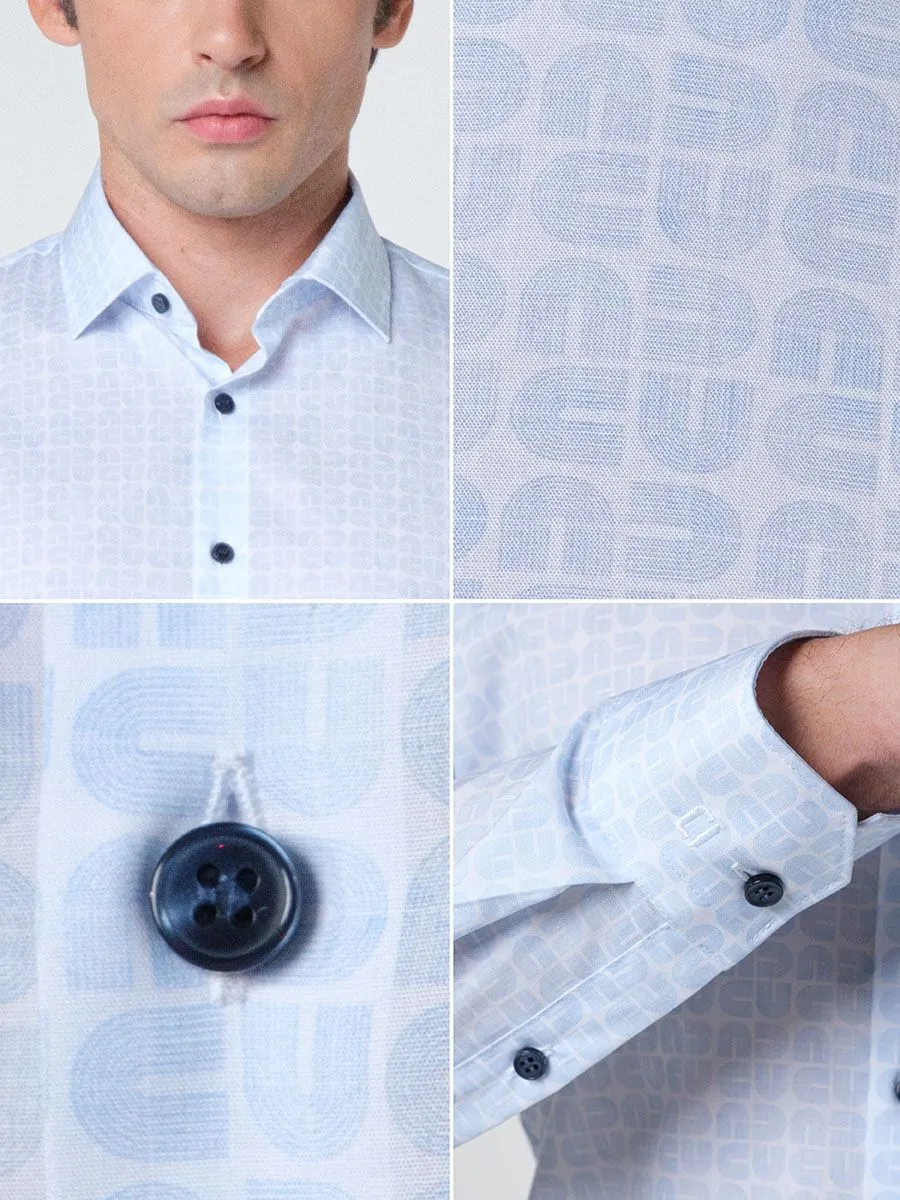 OLYMP MEN SHIRT LONG SLEEVES BUSINESS SHIRT SUPER SLIM  FIT EASY IRON  BLUE