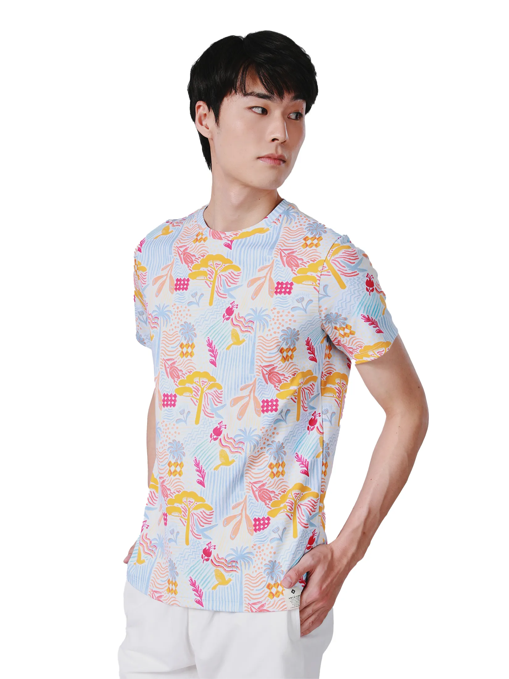 JOHN HENRY Men s T-Shirts (Slim Fit) SONGKRAN FESTIVAL Blue