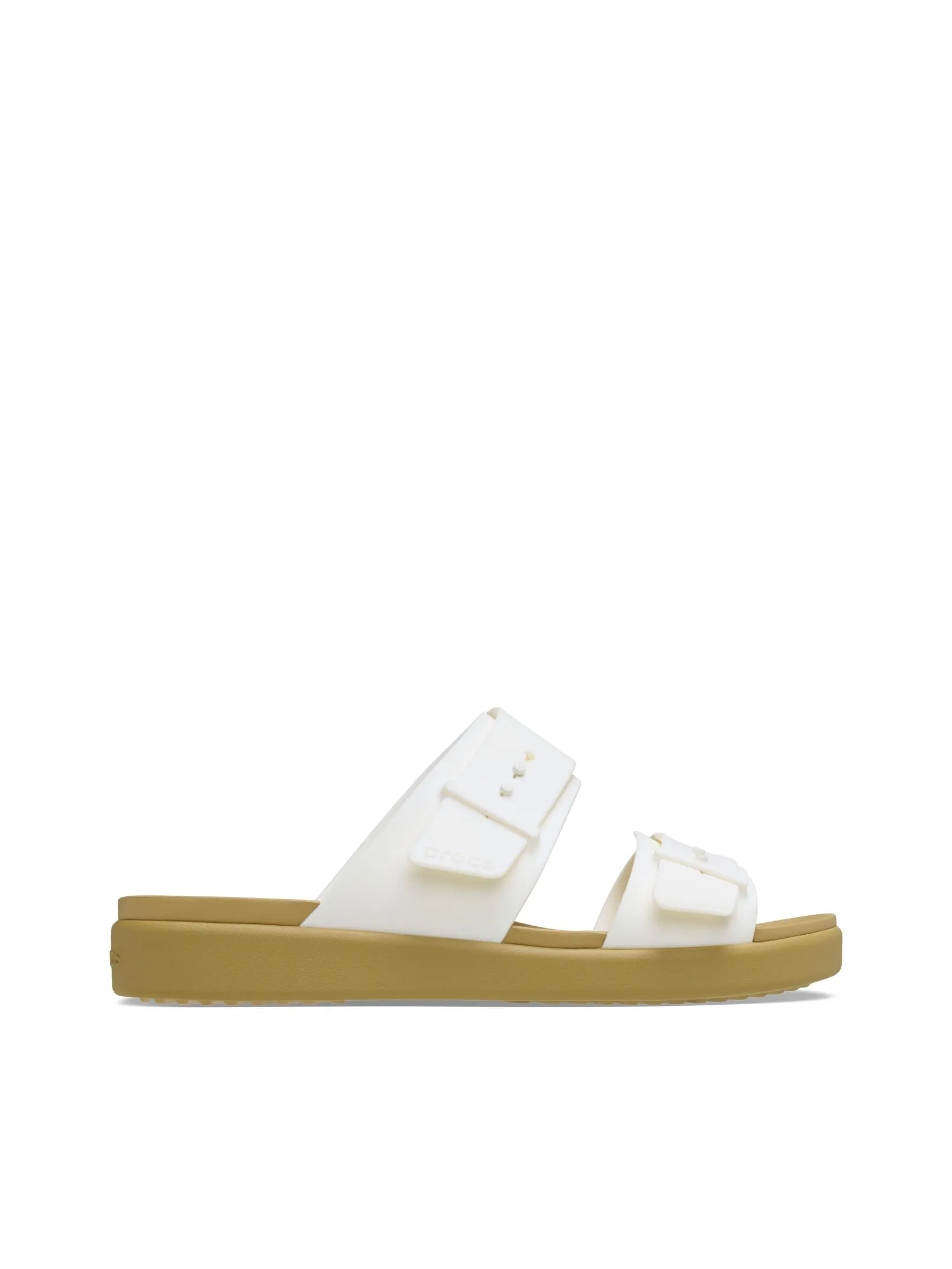 CROCS WOMEN'S BROOKLYN BUCKLE LOW LOW - CHALK/TAN Size - W6 US