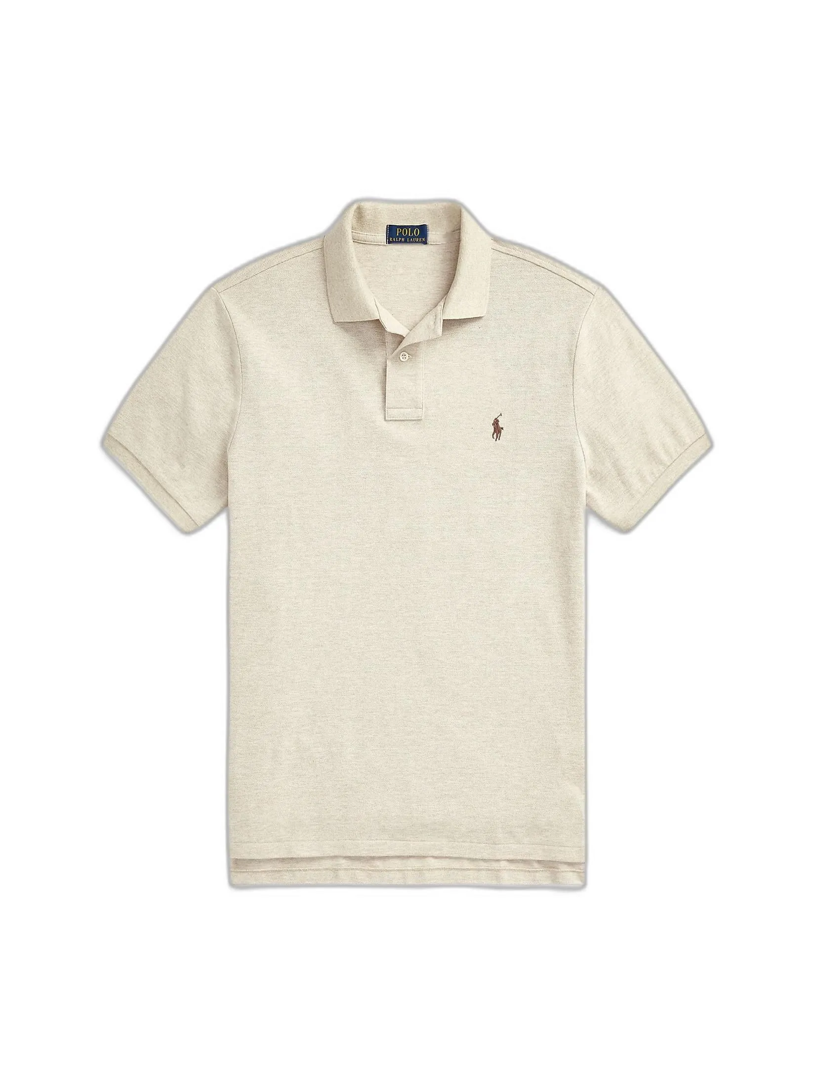 POLO RALPH LAUREN Men Polo-Custom Slim Fit Mesh Polo Shirt MNPOKNI1N822557-Grey