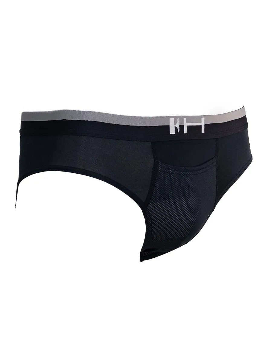 ELLE HOMME UNDERWEAR MEN BRIEFS NEW COLLAGEN INNOVATION KUB8001BL BLACK