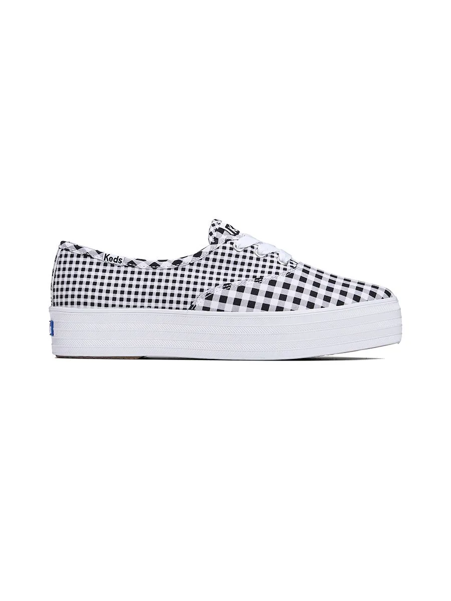 KEDS Women Point Canvas Gingham Black Size - 5 US