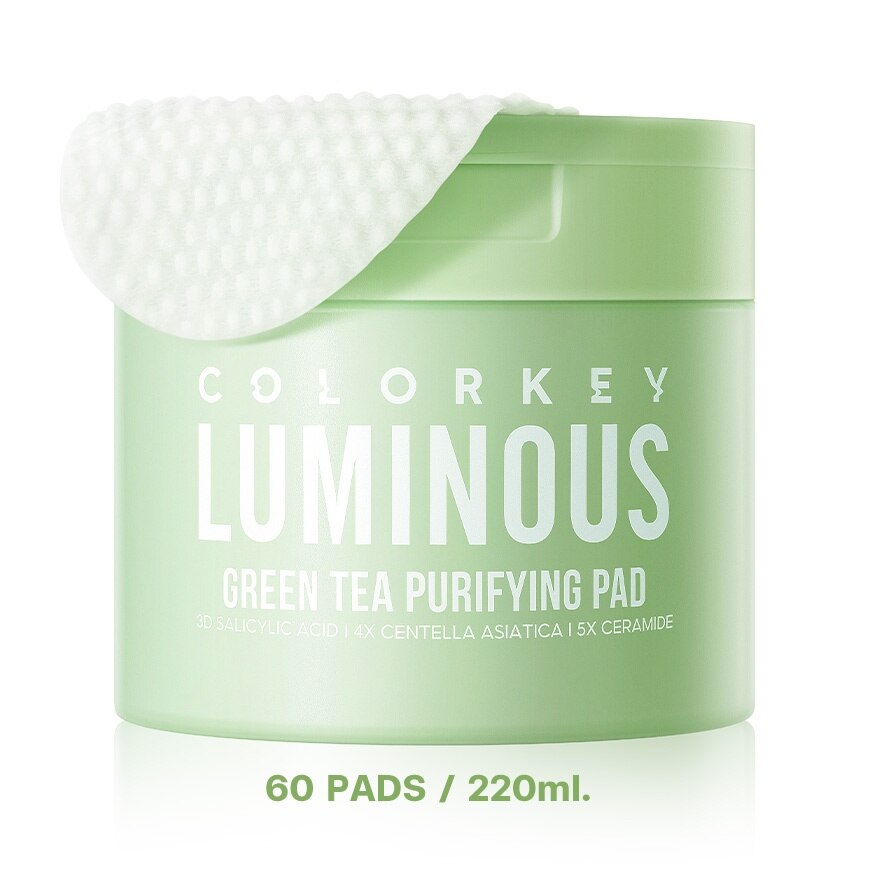 Colorkey Luminous Green Tea Purifying Pad 60pcs.