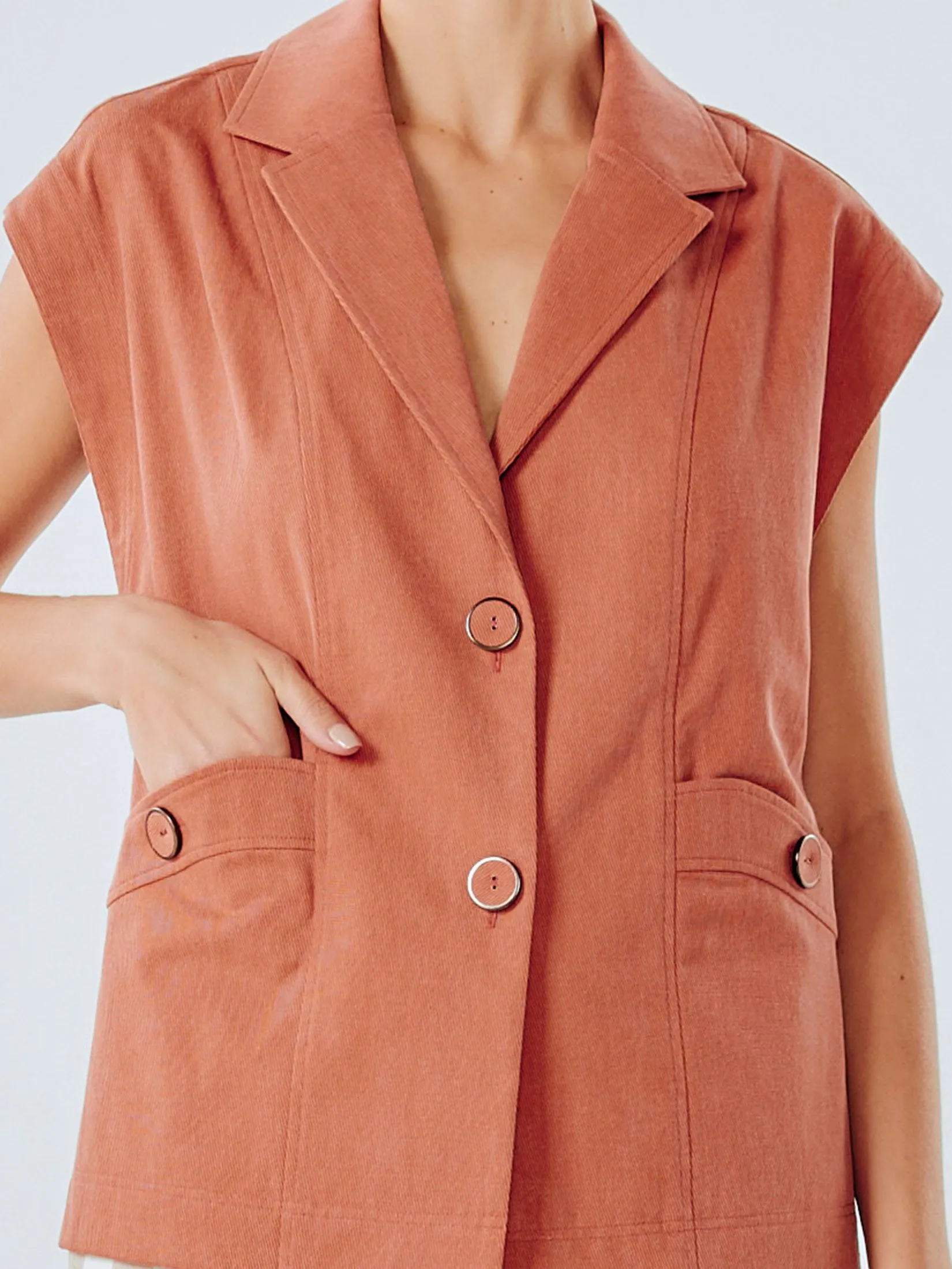 SHAKA Woman Vest Boxy Orange