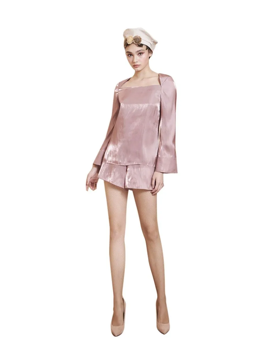 THEA BY THARA Hemmed Shorts SP001PKSP22 Pink