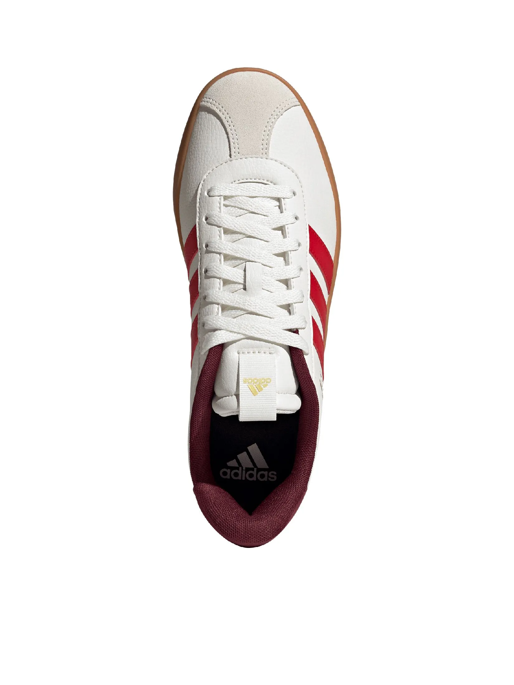 ADIDAS Men Sneakers VL Court 3.0 JR8633 White / Core White / Shadow Red / Better Scarlet
