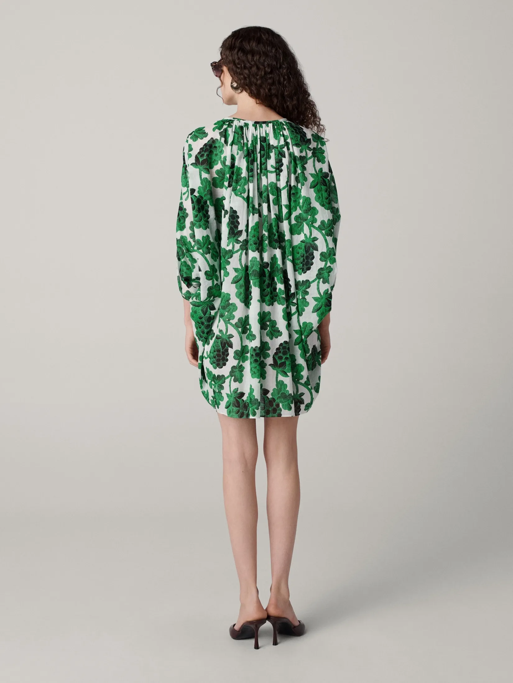 DIANE VON FURSTENBERG WOMEN DVF REMI DRESS BERRIES BIG INDIA GREEN