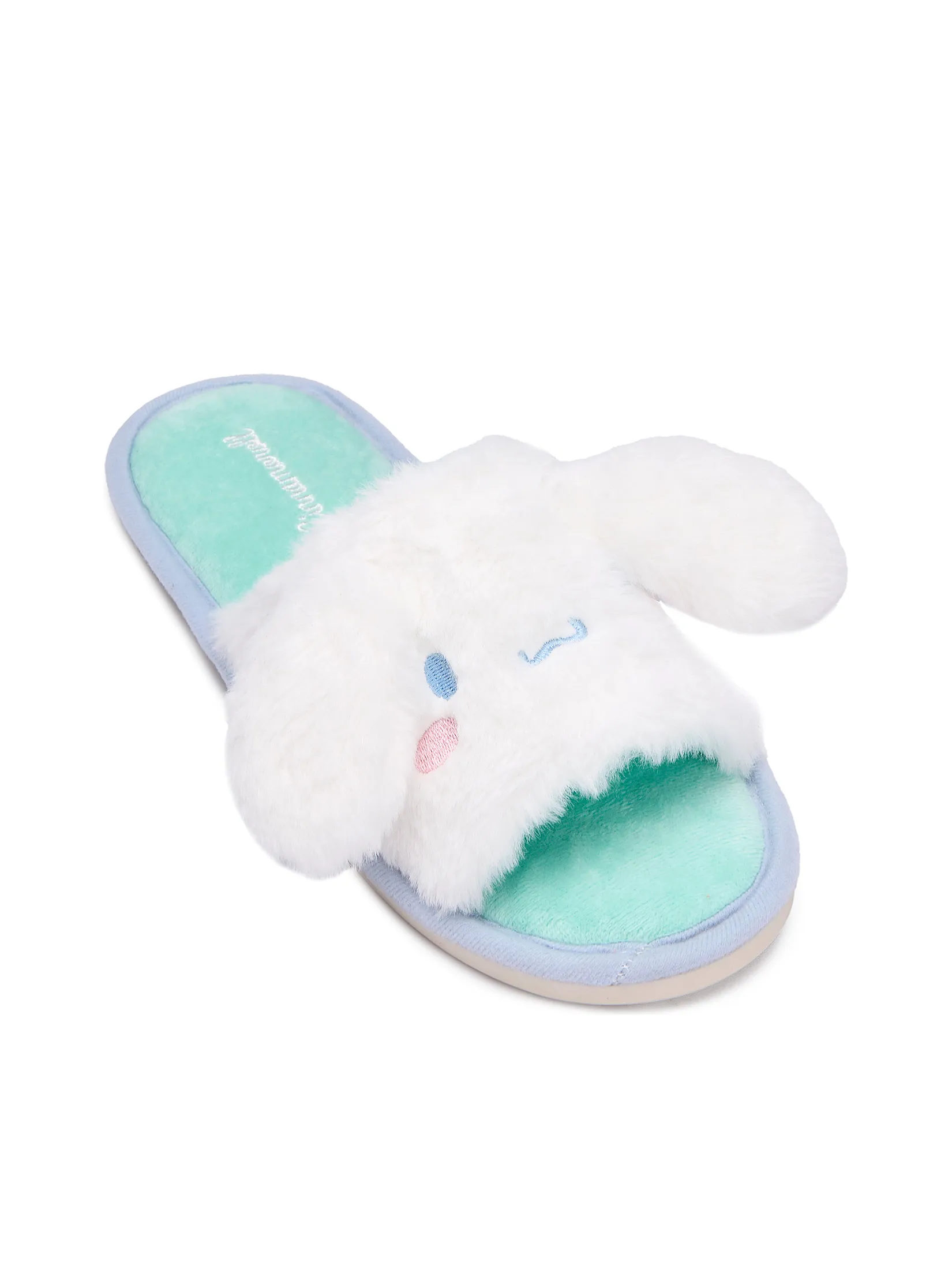 SANRIO Slippers Plush Face Cinnamoroll Size Free Size Light Blue