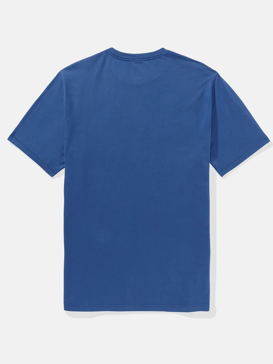 AMERICAN EAGLE MEN G SS CORE BRAND SET IN TEE- PC DYE + SERIOUSLY SOFT WASH 423 BRILLIANT BLUE
