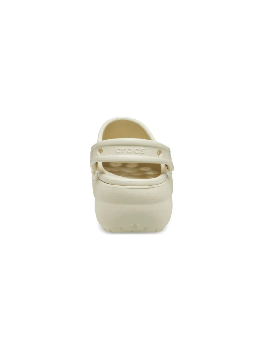 CROCS WOMEN'S CASUAL SHOES CLASSIC PLATFORM CLOG BONE