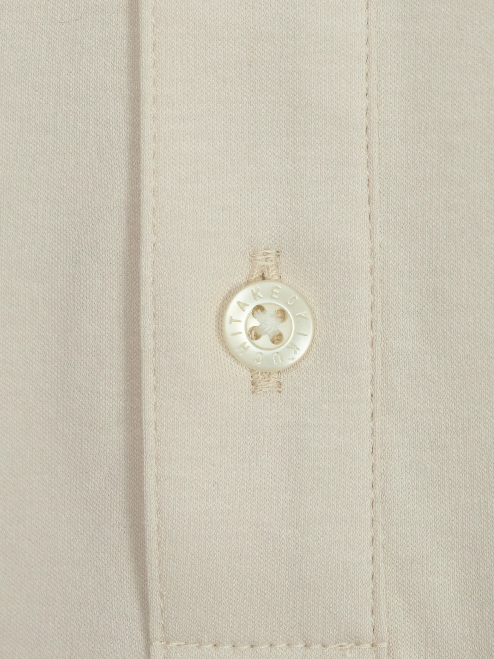 TAKEO KIKUCHI MEN BEIGE SOFT ROYAL-COOL CUT&SEW POLO SHIRT