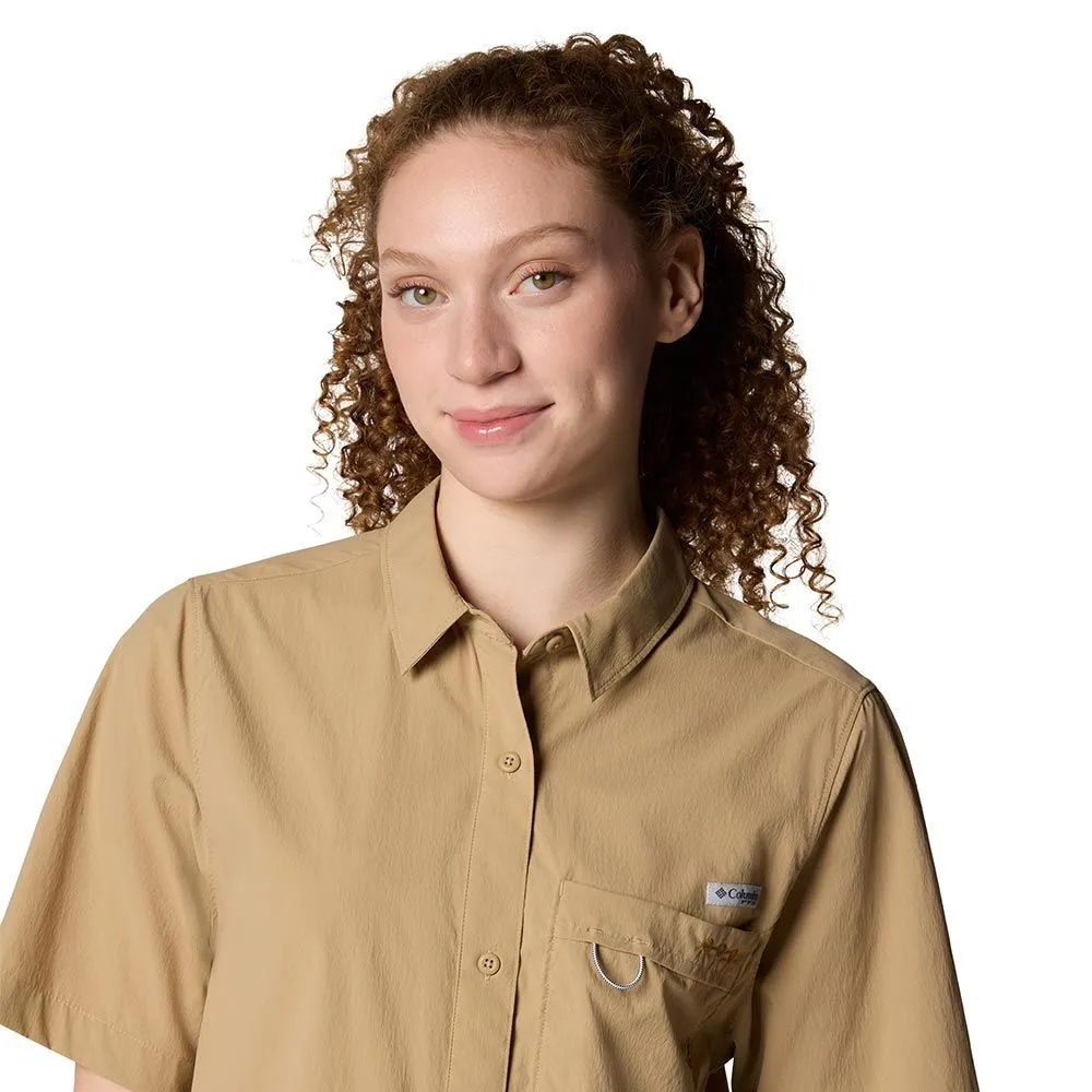 COLUMBIA Women Shirt PFG Wild Cast™ Short Sleeve Brown - CO399AP829EKTH