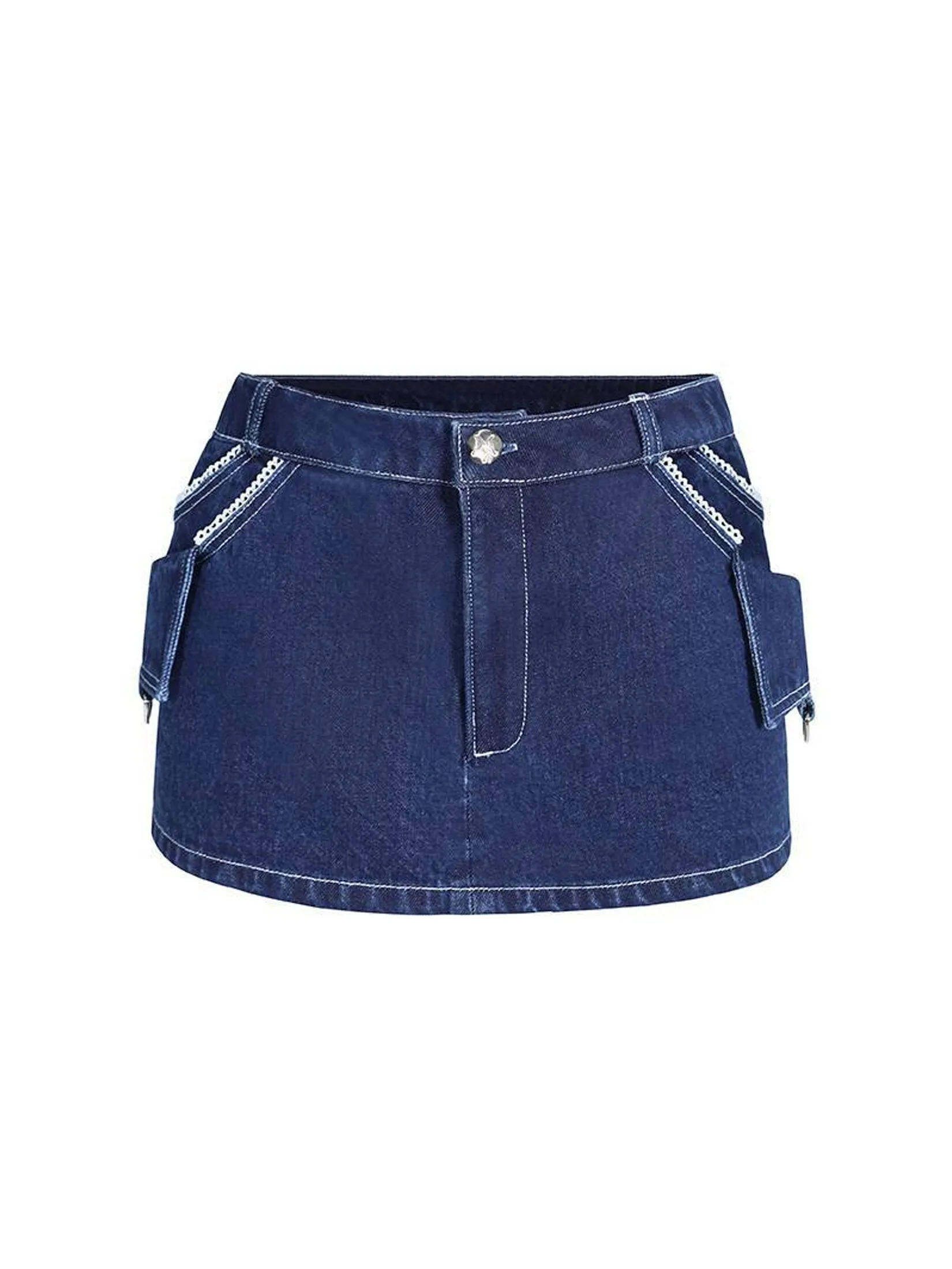 SABINA MERGE X SABINA Woman Yara Denim Skirt - Dark Blue