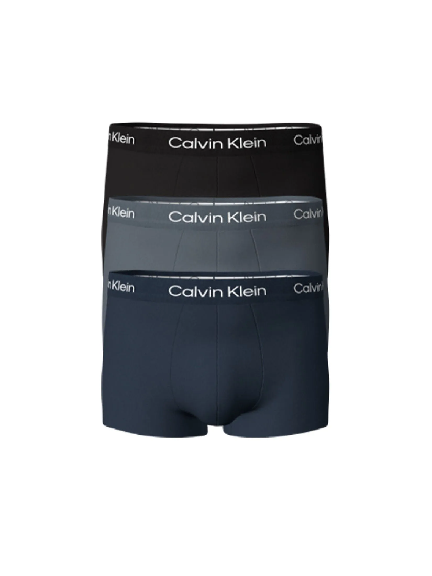 CALVIN KLEIN Men's Raw Cut Micro Low Rise Trunk 3Pack Multicolor