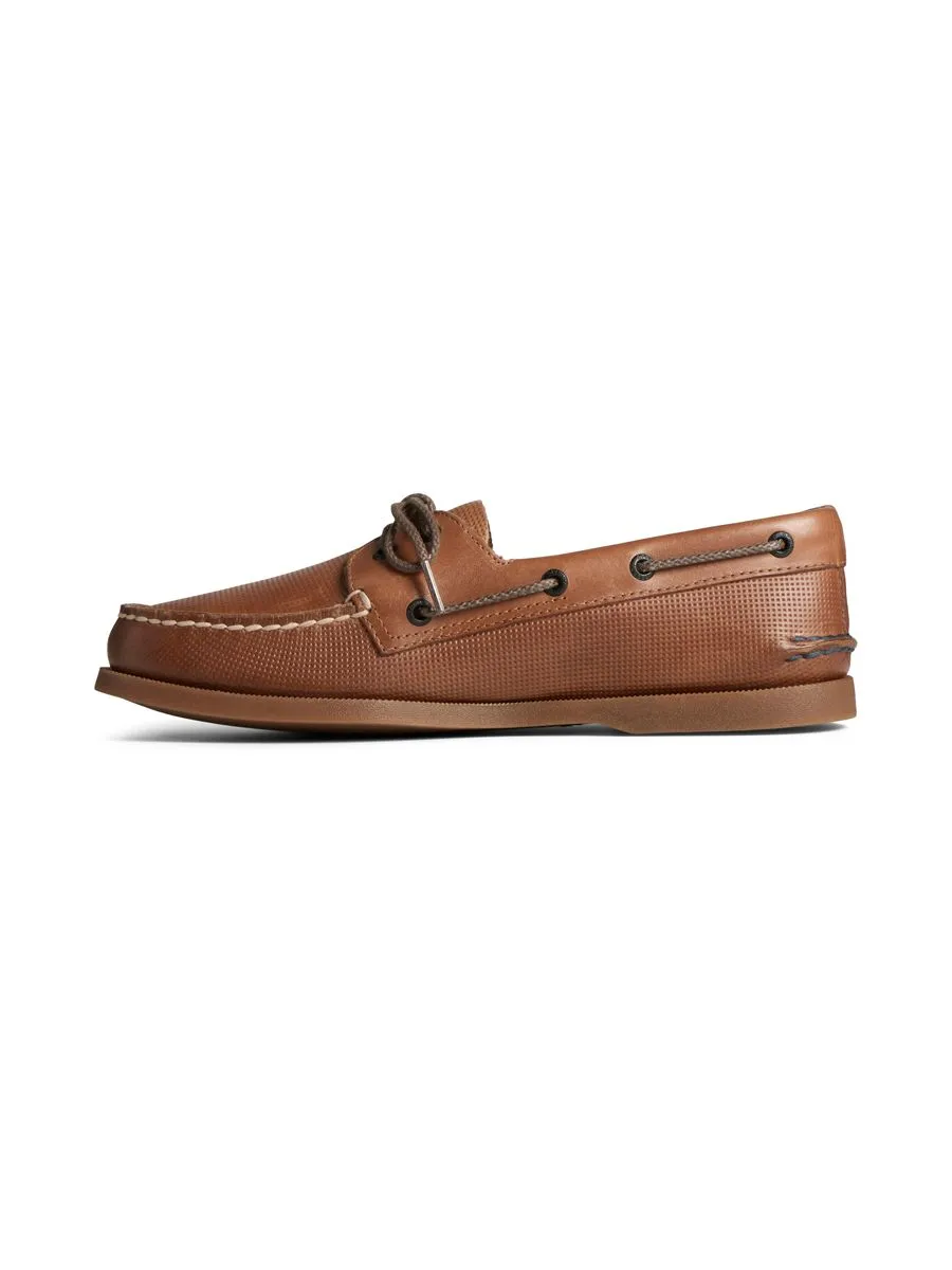 SPERRY MEN TAN A/O 2-EYE DEBOSS