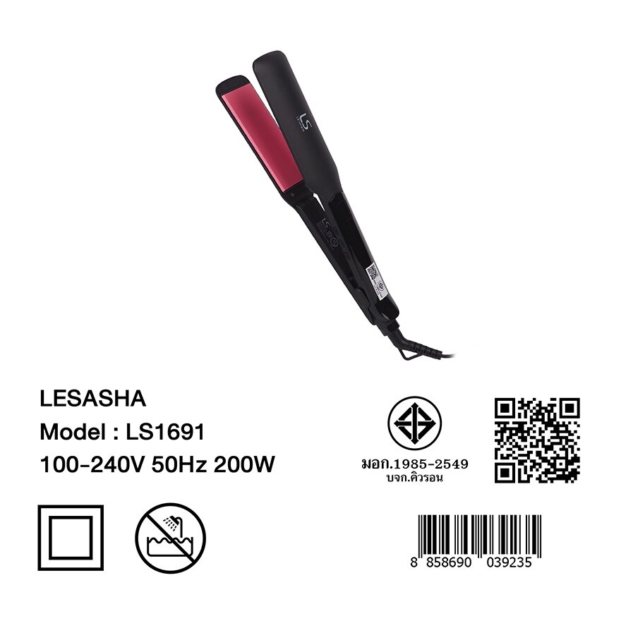 Lesasha Hair Crimper Ultra Shine Wide Plate (LS1691)