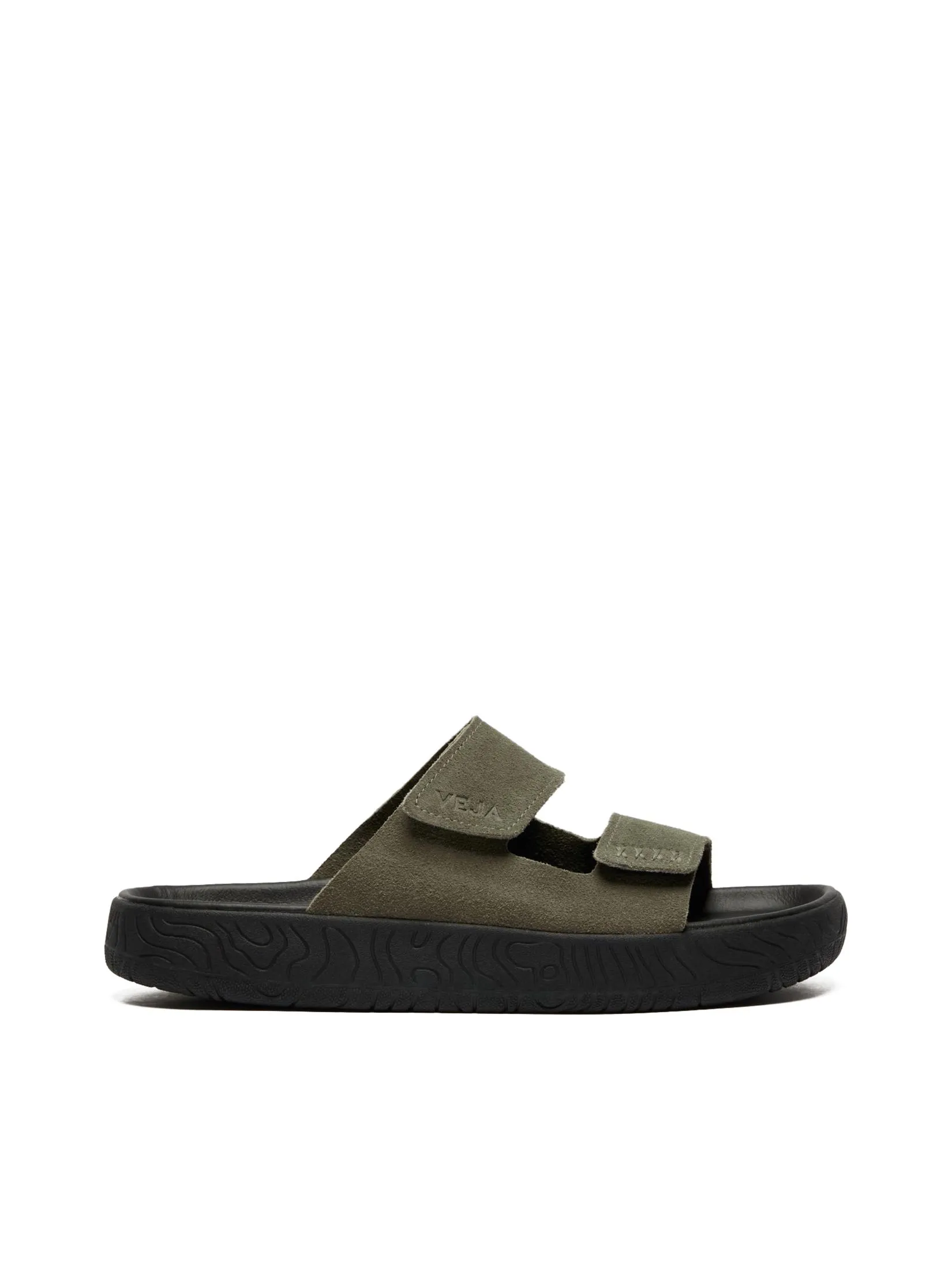 VEJA Men Slide Sandals Etna SS25 Kaki Black