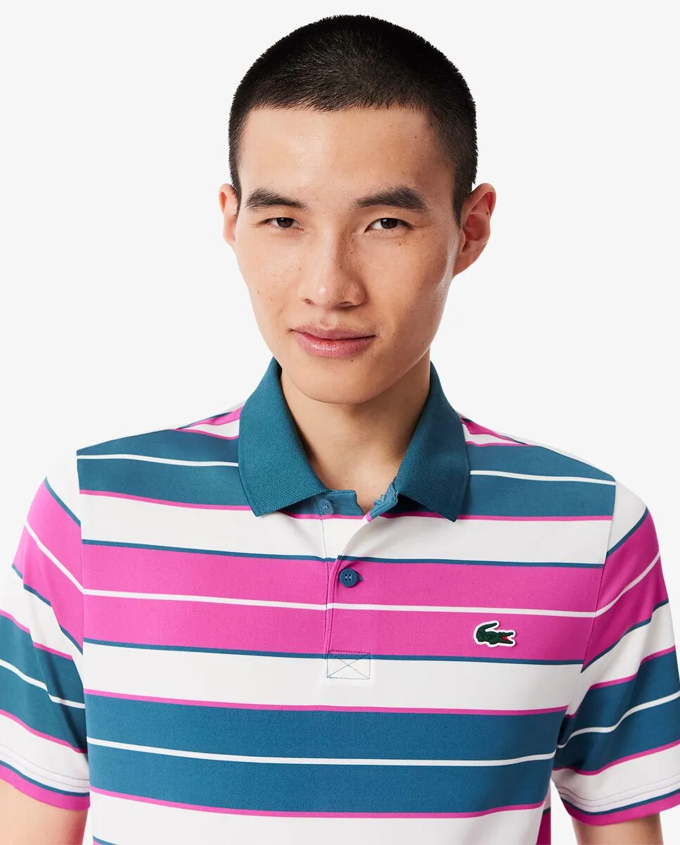 LACOSTE Regular Fit UV Protect Golf Polo Shirt Pink