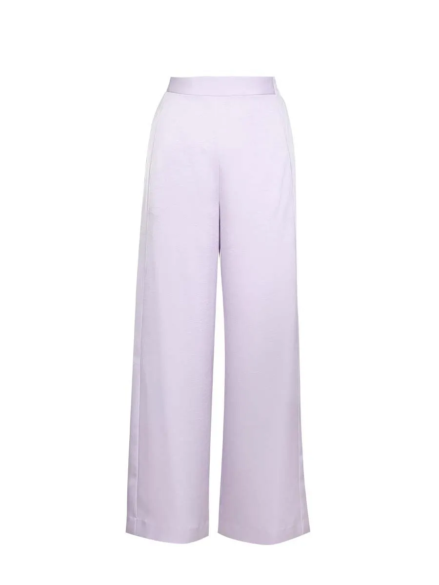 SHAKA Woman Pants Elegants Satin Purple