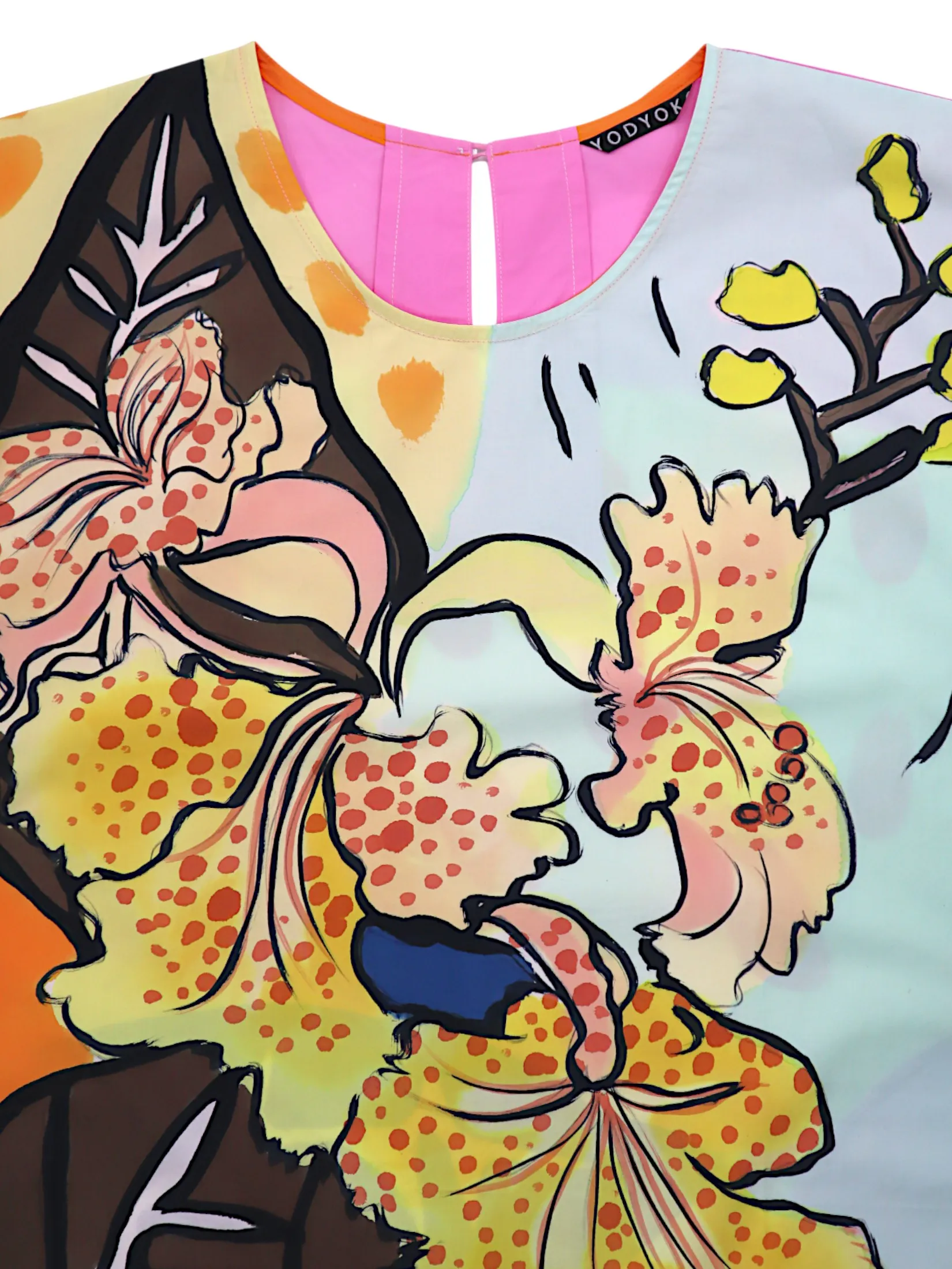 YODYOKO Woman Sleeve Casual Dress - Pink : Fancy Light Orchid