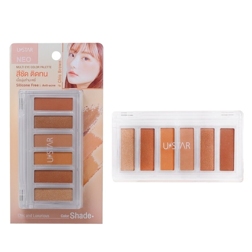Ustar Neo Multi Eye Color Palette 6g. Chic Brown - Chic Brown