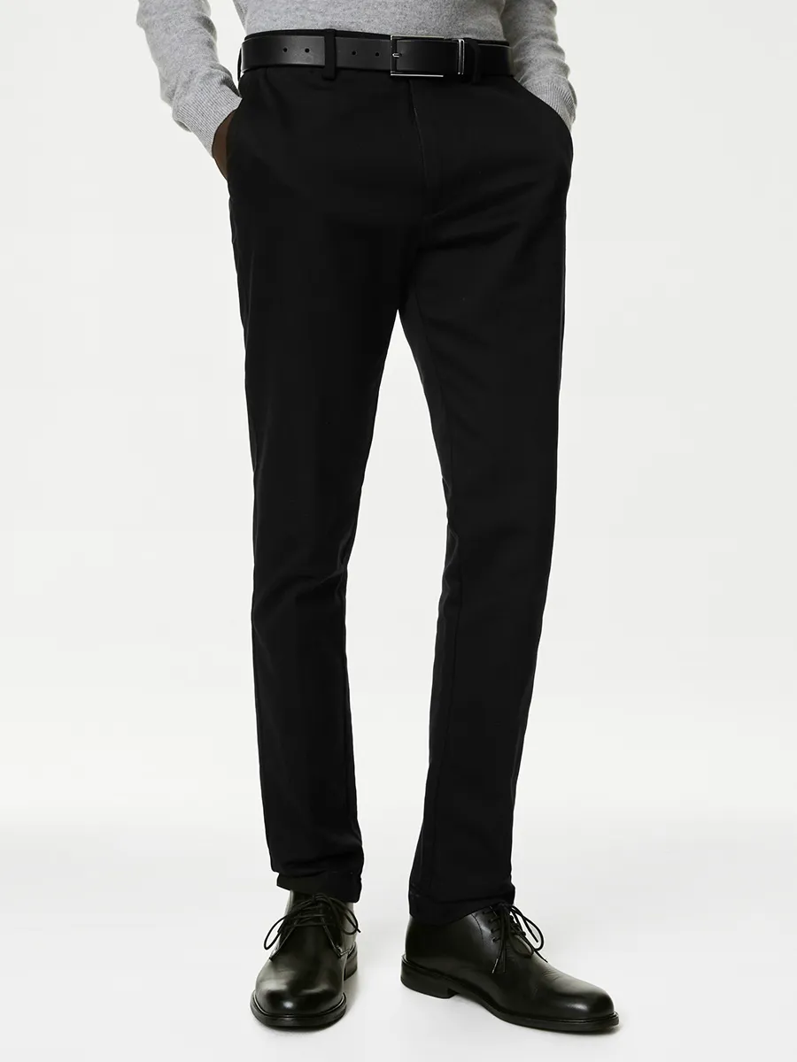 MARKS & SPENCER Men Chino Pants Slim Fit Italian Stretch