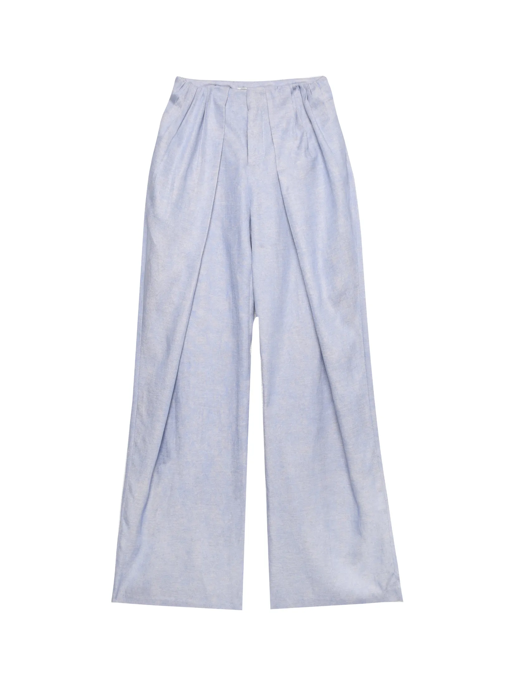 KLOSET (PF25) Women Contrast Waist Trousers Blue