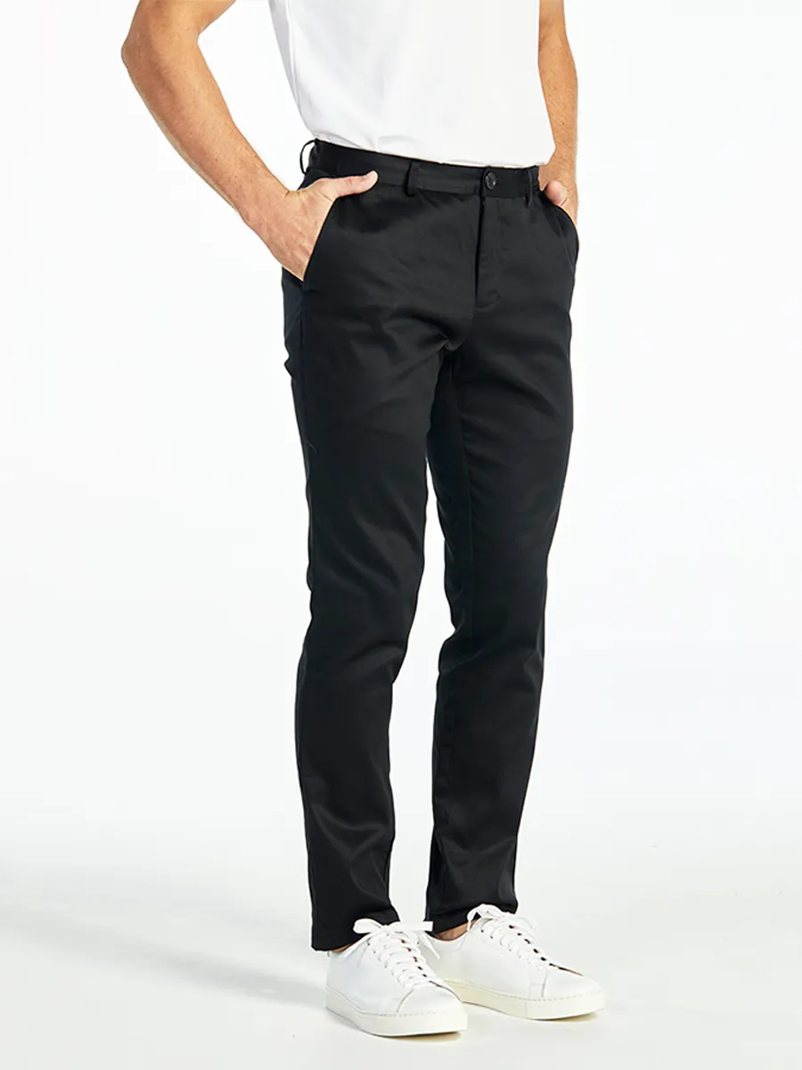 ELLE HOMME MEN SLIM CHINO PANTS W8L275BL - BLACK